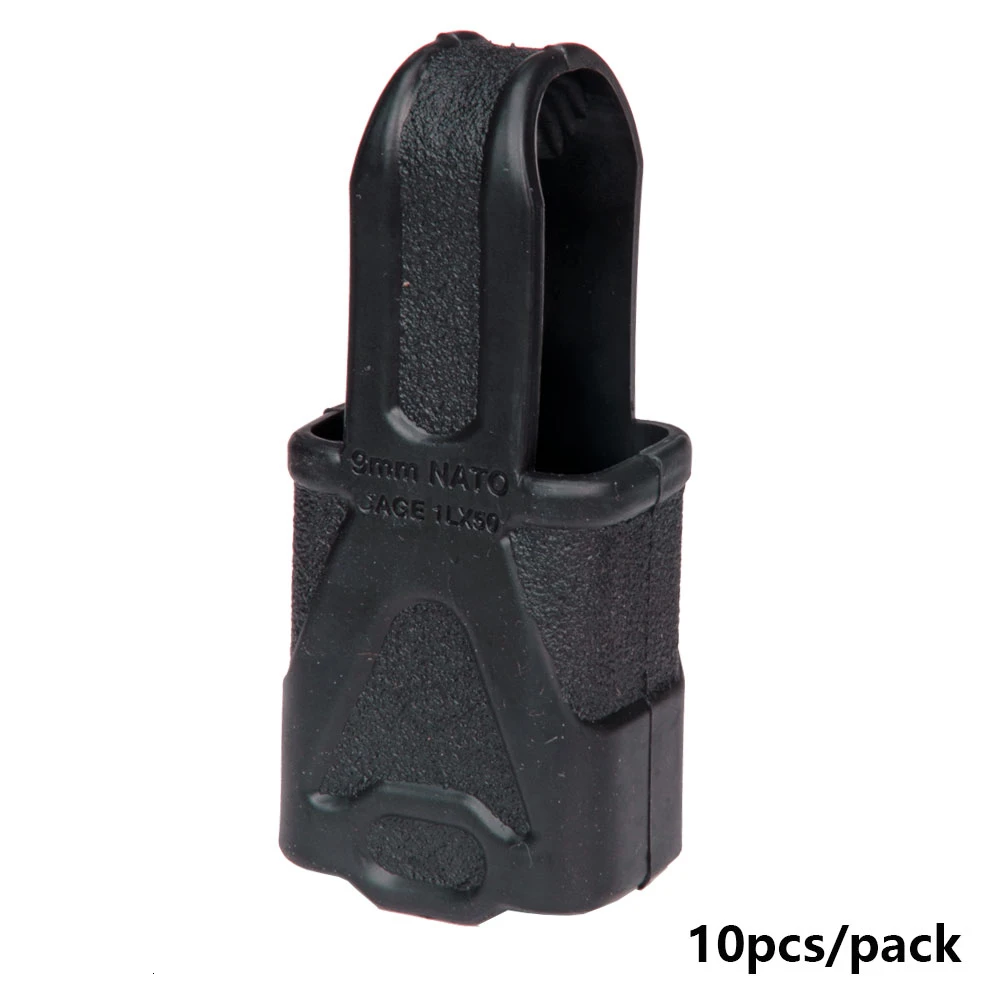 9MM BK 10 шт. Быстрый Маг тянуть резиновые клетки петли 9 мм 5,56 7,62 NATO для M4 M14 M16 AK журнал помощь Охота Стрельба Запчасти для страйкбола - Цвет: 9MM BK