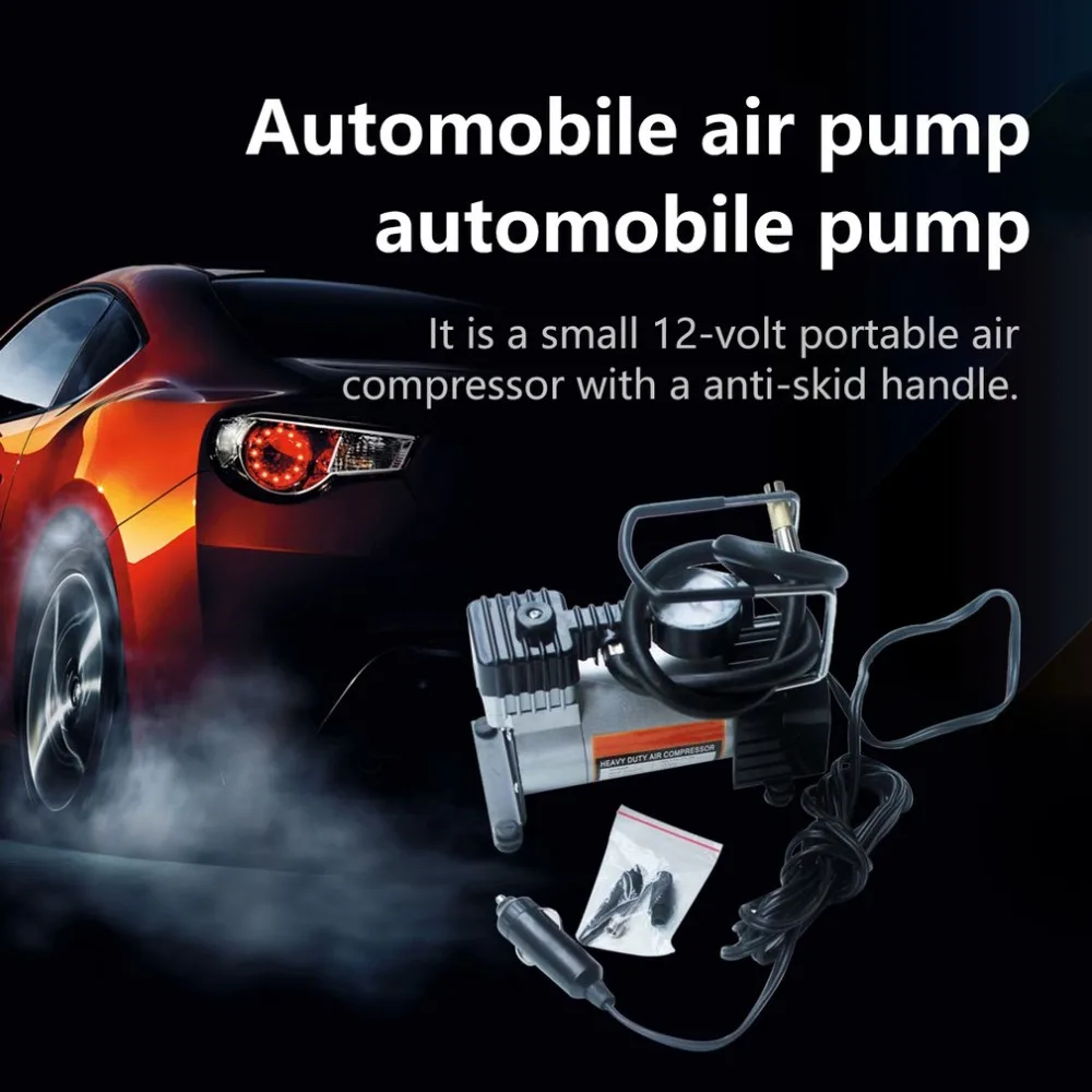 Супер поток 12 в воздушный компрессор шин надувной автомобильный воздушный насос автомобильный насос Электрический манометр автомобильный воздушный насос