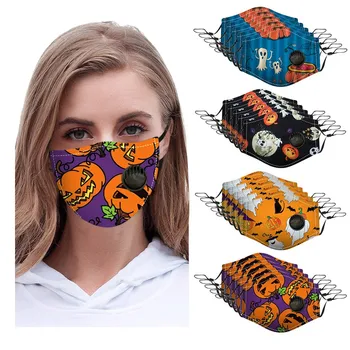 

Face Mask Fashion 5PCS Halloween Adult Protect Mask Washable With Breather Masks Reusable Mask mondmasker wasbaar