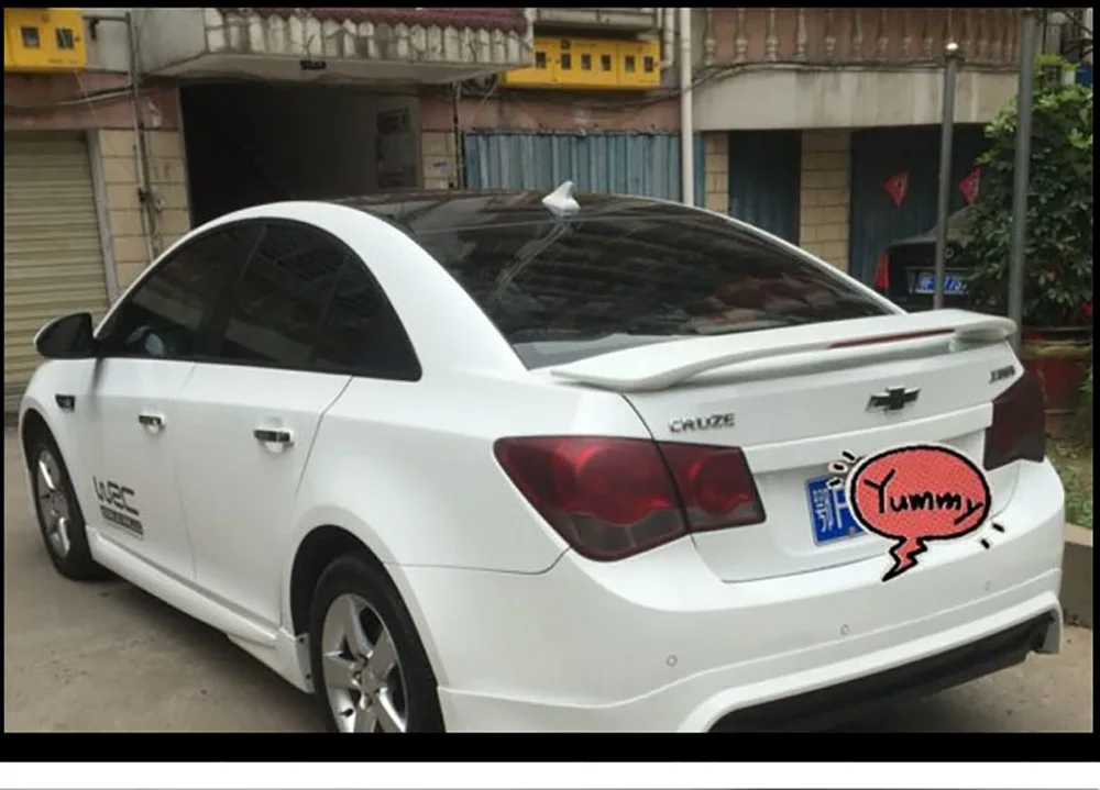 AITWATT для Chevrolet Cruze 2009- с светильник черный спойлер Высокое качество ABS Материал заднего крыла первоклассника Цвет задний спойлер