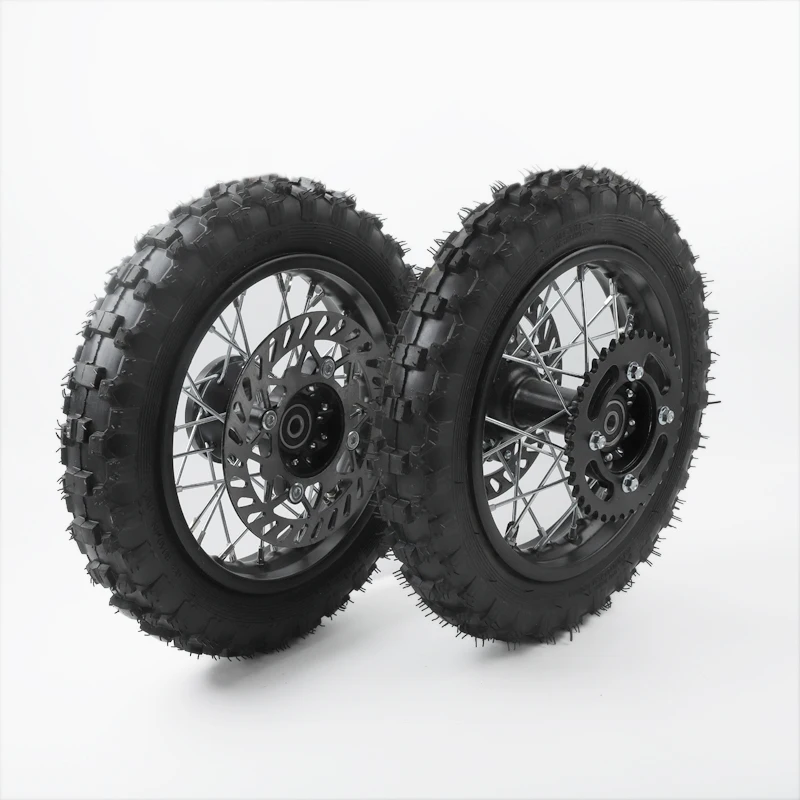 Rear 10 inch black steel wheel 2.5010 tire 28 spoke rim disc brake wheel suitable for CRF50 off