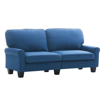 

Modern Design Blue Flax Fiber Sofa Home Apartment Living Room Furniture Sofa