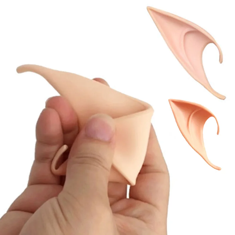 Halloween Mysterious Elf Ears Party Decorations Cosplay Prosthetic Latex Artificial Elf Ears Halloween Costume Dress Up Props