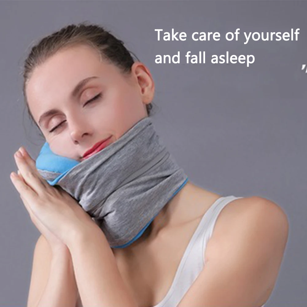U Neck Pillow Air Inflatable Pillow Cervical Brace Neck Shoulder Pain Relax Support Massager Pillow Air Cushion Traction Soft
