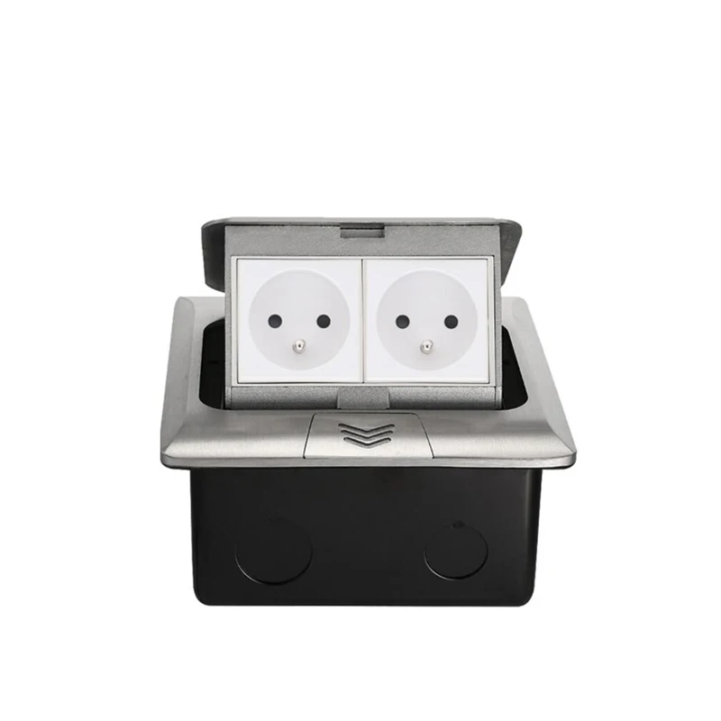 16 А БЫСТРОРАЗЪЕМНАЯ напольная розетка европейского стандарта алюминиевые