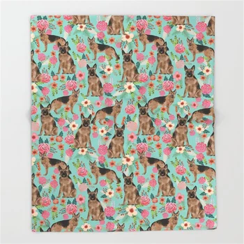 

Lover Dog Printed Nap Blanket Soft Comfortable Velvet Plush Shepherd Throw Blanket for Couch Bed Travel Warm Cover Blanket