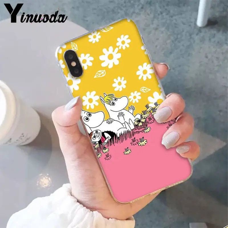A13 Yinuoda Mumin модный мультяшный милый черный мягкий резиновый чехол для телефона для iPhone 8 7 6 6S Plus X XS MAX 5 5S SE XR 11 11pro 11promax - Color: A13