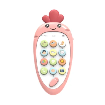 

Toy Mobile Phone Soft Plastic Early Education Puzzle Bilingual Infant Safety Can Bite Multi-Function
