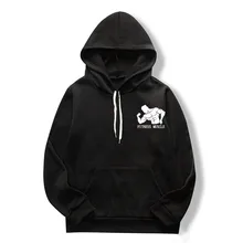 Бренд мужской хип хоп длинный рукав фитнес мышцы толстовка с капюшоном мужская толстовка милый спортивный костюм пальто повседневная спортивная толстовка