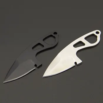 

Mini Stainless Steel Fixed Blade Knife Outdoor Self-defense Small Straight Knife Survival Camping Knife EDC Tool With Carabiner
