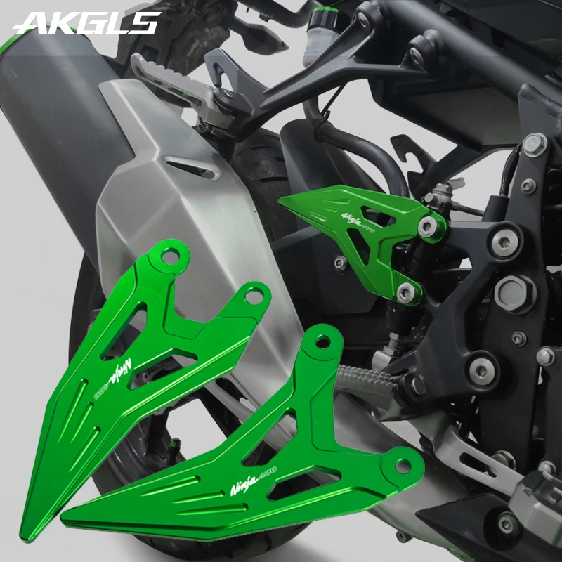 

For kawasaki ninja 400 Z400 NINJA400 2018 2019 2020 2021 Motorcycle Footpedal Pedal Kit Heel Plate Protective cover Accessory