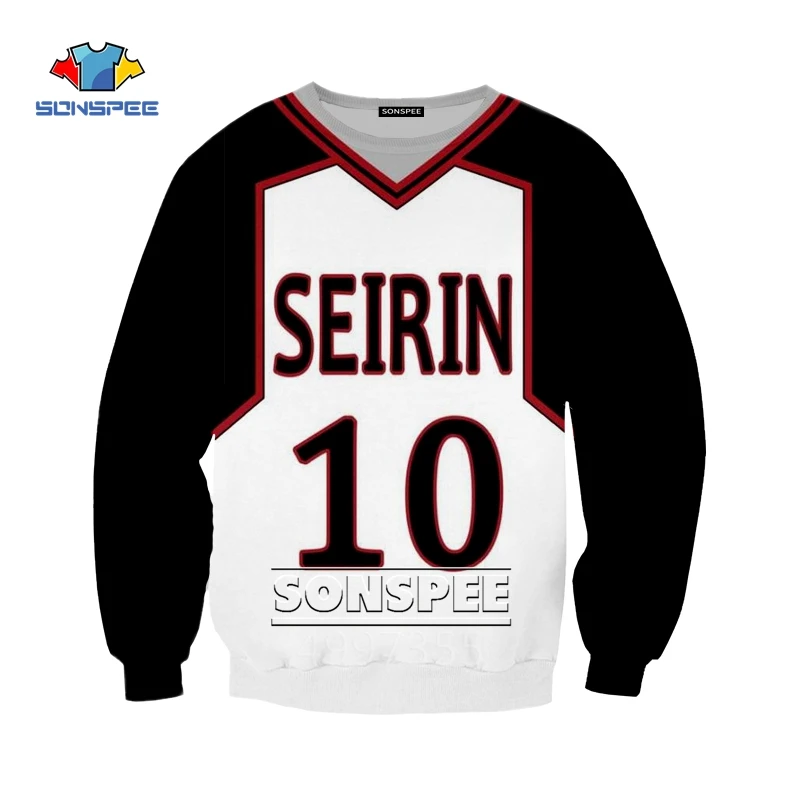 SONSPEE Баскетбол SEIRIN № 10 Harajuku для маленьких мальчиков и девочек подростков 3D печатных футболка/Толстовка/толстовки детская одежда дети X164