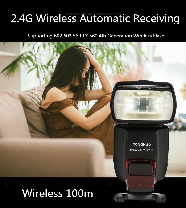 YONGNUO YN560 III YN-560 III YN560III Беспроводная вспышка Speedlite Speedlight для Canon Nikon D3200 D3100 D5300 D7200 DSLR камеры