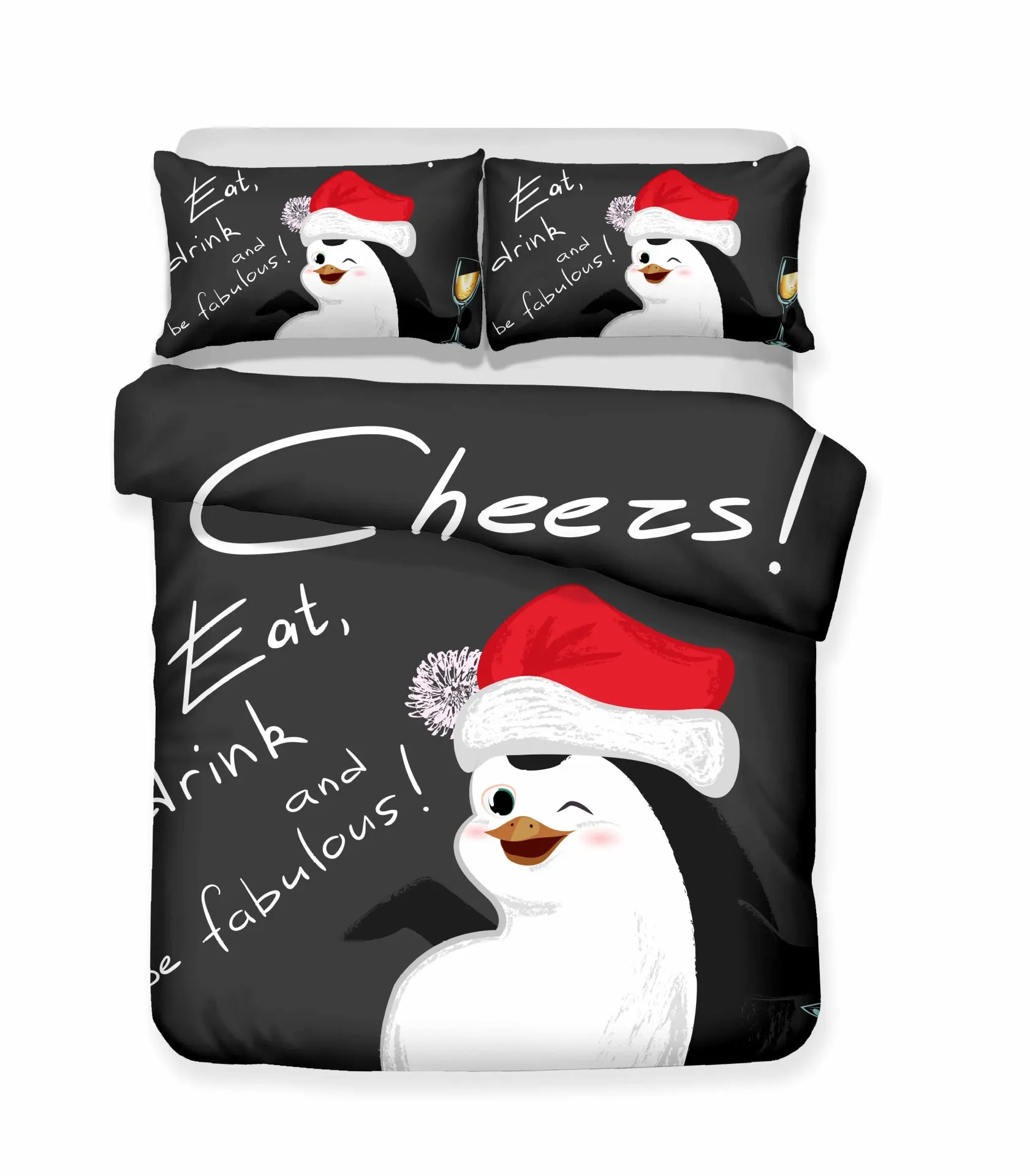 Christmas style18 Комплект постельного белья с Санта Клаусом, постельное белье, пододеяльник для взрослых и детей - Цвет: Christmas style18