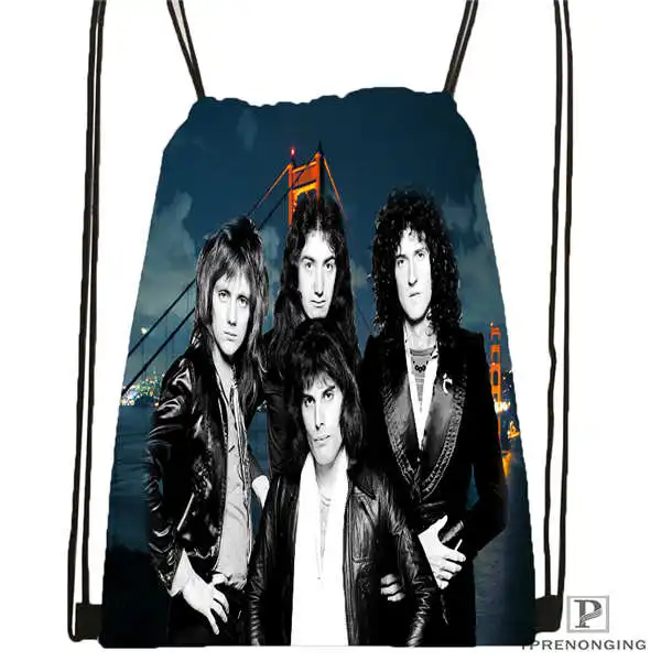 

Custom Queen Band@01 Drawstring Backpack Bag Cute Daypack Kids Satchel (Black Back) 31x40cm#180611-01-05