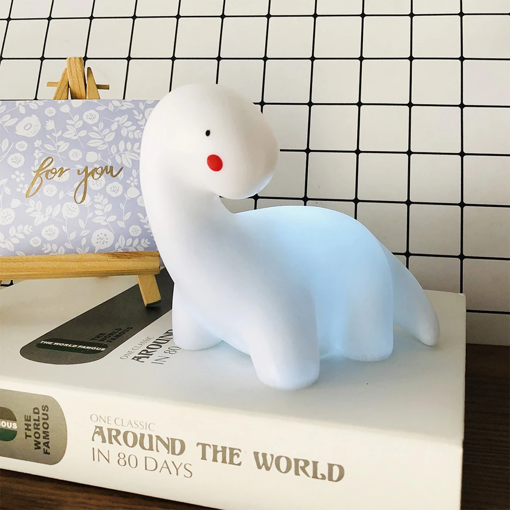 

Gift Portable Little Dinosaur Table Silicone Cartoon Cute Led Bedroom Luminous Night Lamp Battery Powered Kids Home Decoration