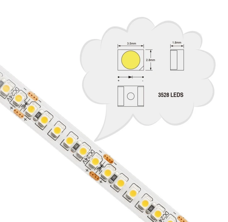 [Seven Neon] DC12/24 V 11,6 W 180led/M Белый/теплый белый/натуральный белый сильный яркий светодиодный SMD 3528 гибкая светодиодная smd лента