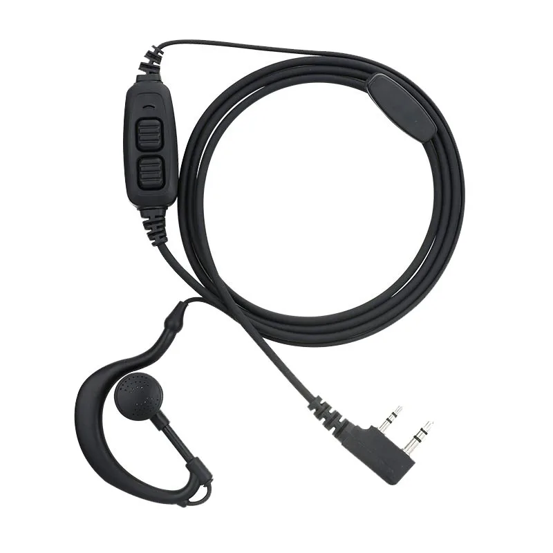Двойной «нажми и говори» PTT гарнитуры для Baofeng UV82 UV5R 888S VDX99 - Цвет: Черный