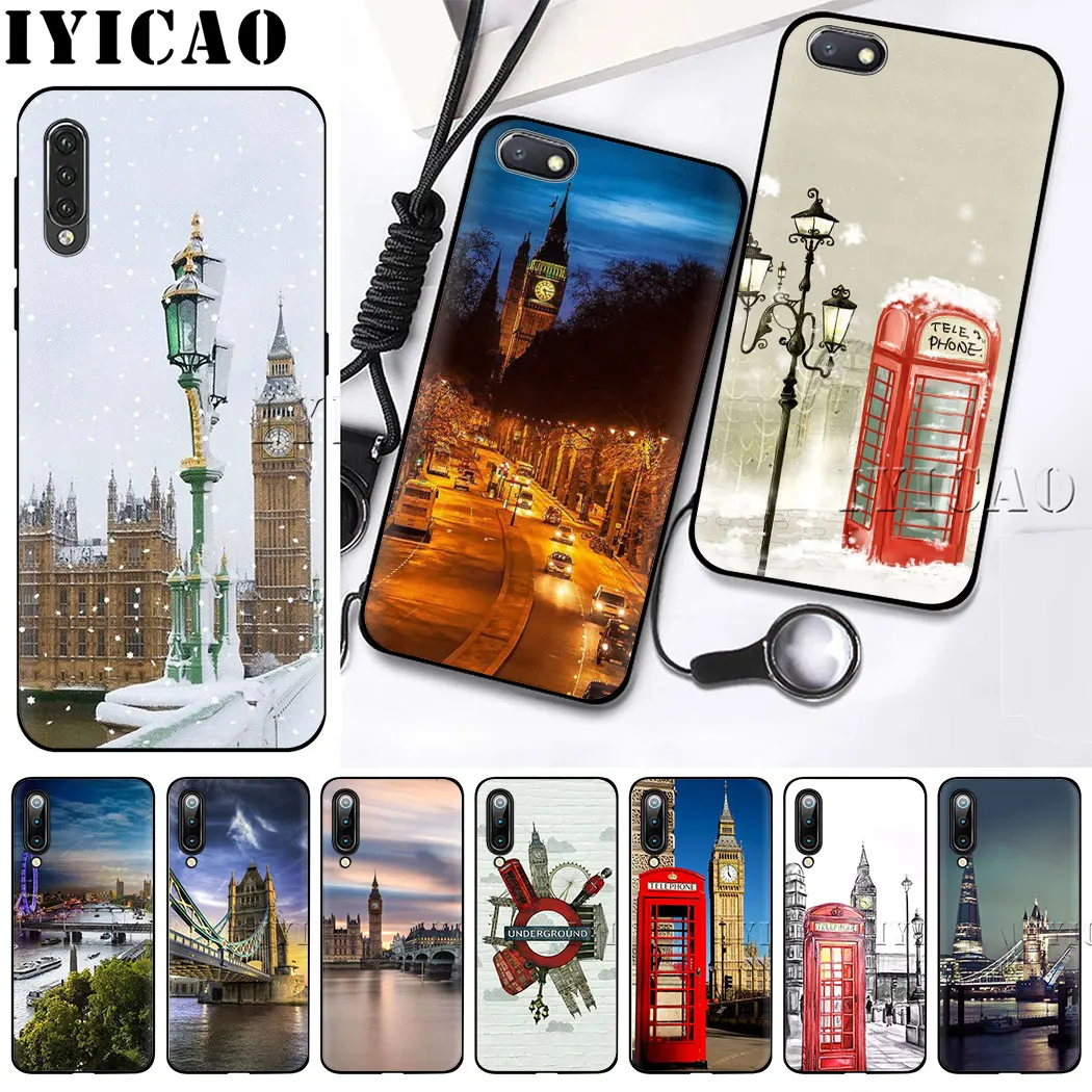 IYICAO London Bus Box Soft Silicone Phone for Redmi Note 5 6 7 Pro 5A Prime 7A K20 Go 8 Cover |