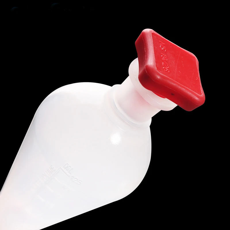 125mL Pear-shaped Plastic Separatory funnel with PTFE Stopper PP Separating Funnel Laboratory Supplies glass separatory funnel