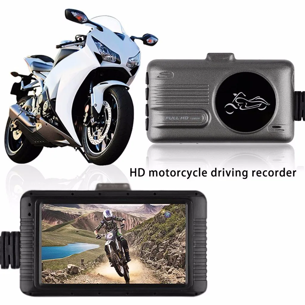 

Dual Lens Motorcycle 3.0 inch IPS color 16:9 HD screen Dash Cam Front Rear Video Recorder Camera Motorcycle Cameras DVR