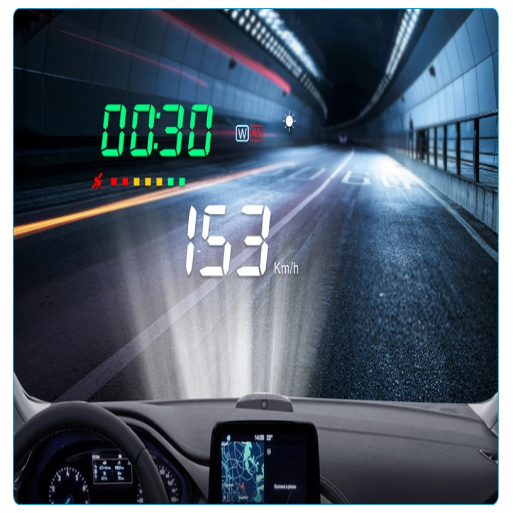 A300 3,5 дюймов HUD на лобовое стекло Дисплей авто-Стайлинг Hud Дисплей превышение скорости Предупреждение лобовое стекло сигнализации проектор Системы Универсальный Авто 5