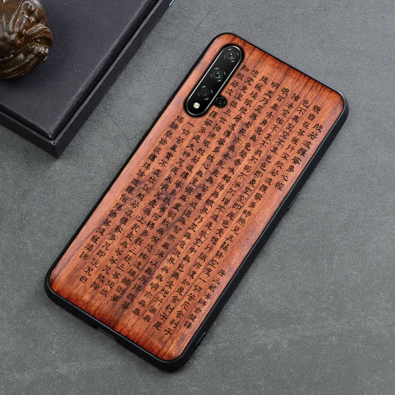 Заказной резной деревянный ящик для huawei Nova 5 t чехол funda для huawei Nova 5 t Nova5 Pro Деревянный ТПУ защитный чехол - Цвет: color 10