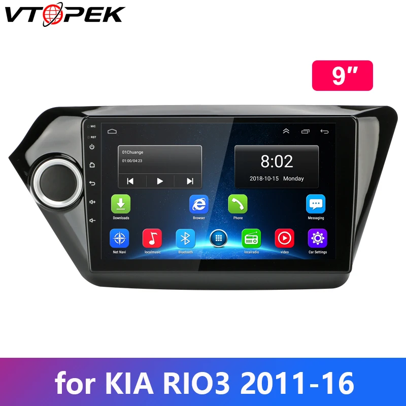 Vtopek 9 &quotавтомобиль R adio для KIA RIO3 2011-2016 Android плеер сенсорный экран 4G wifi gps навигация