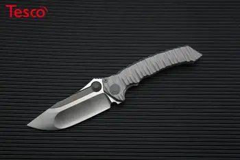 

Midnight Cat Studio Sandstorm Folding knife M390 steel blade titanium integral handle