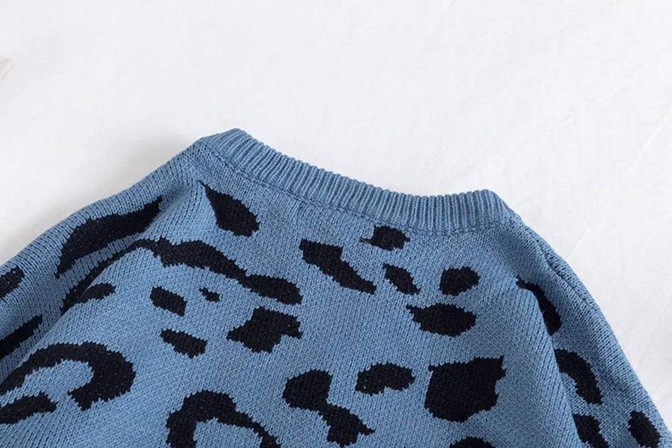 Леопардовый Круглый вырез вязаный пуловер и свитеры для мужчин Blusa De Frio Masculino длинный рукав мужской свитер Abrigo Hombre