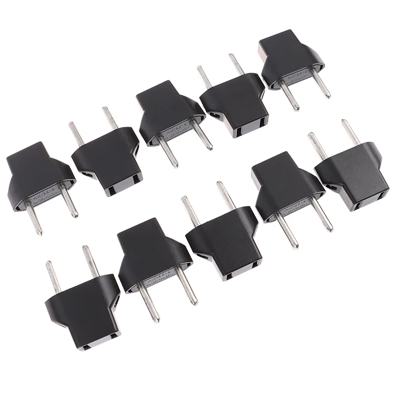 New 10PCS US /AU to EU Euro Europe AC Power Plug Converter Travel Adapter Charger afbeelding