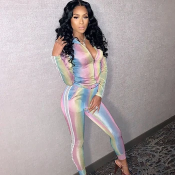 

Autumn Tracksuits Women Set Sport Casual Set Zipper Crop Top and Pants Sweatshirt Club 2 Piece Outfits for Women Sweat Suit Set