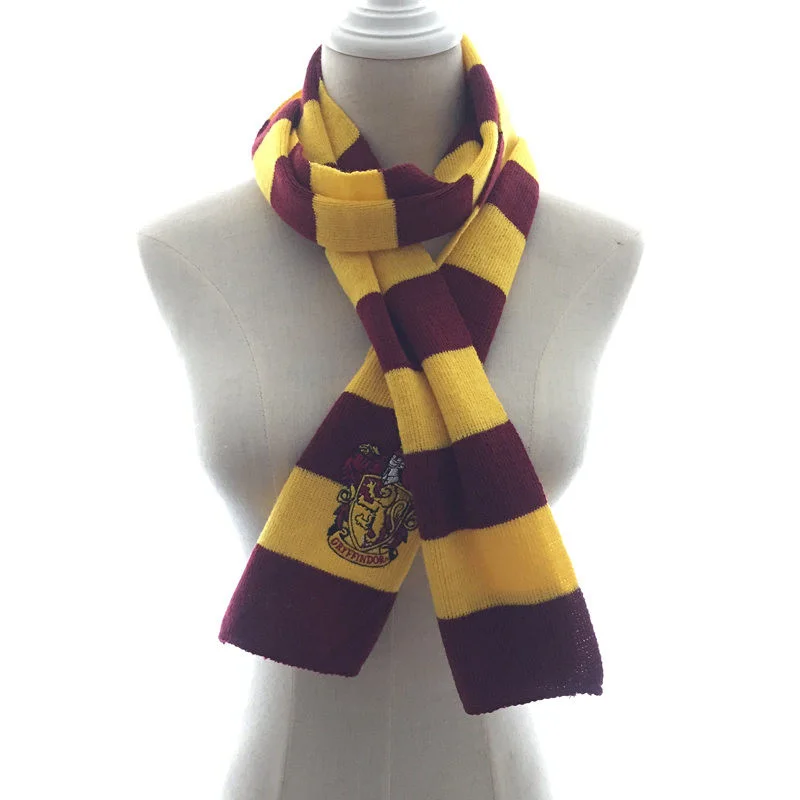 Волшебный школьный шарф Гриффиндор Ravenclaw Slytherin Hufflepuff, зимний шейный платок для мальчиков и девочек, шарфы Гермионы, Маскарадные костюмы, подарок