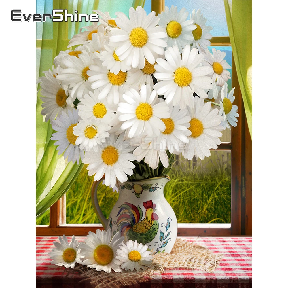 EverShine 5D Diamond Painting Flowers Picture rhinestones Embroidery Sale Cross stitch chrysanthemum Home decoration | Дом и сад