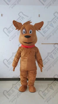 

quality brown dog mascot costumes cartoon little puppy mascot design