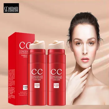 

SENANA Natural Face Care Foundation BB Cream Whitening Moisturizing Concealer Nude Concealer+puff Makeup Face Beauty
