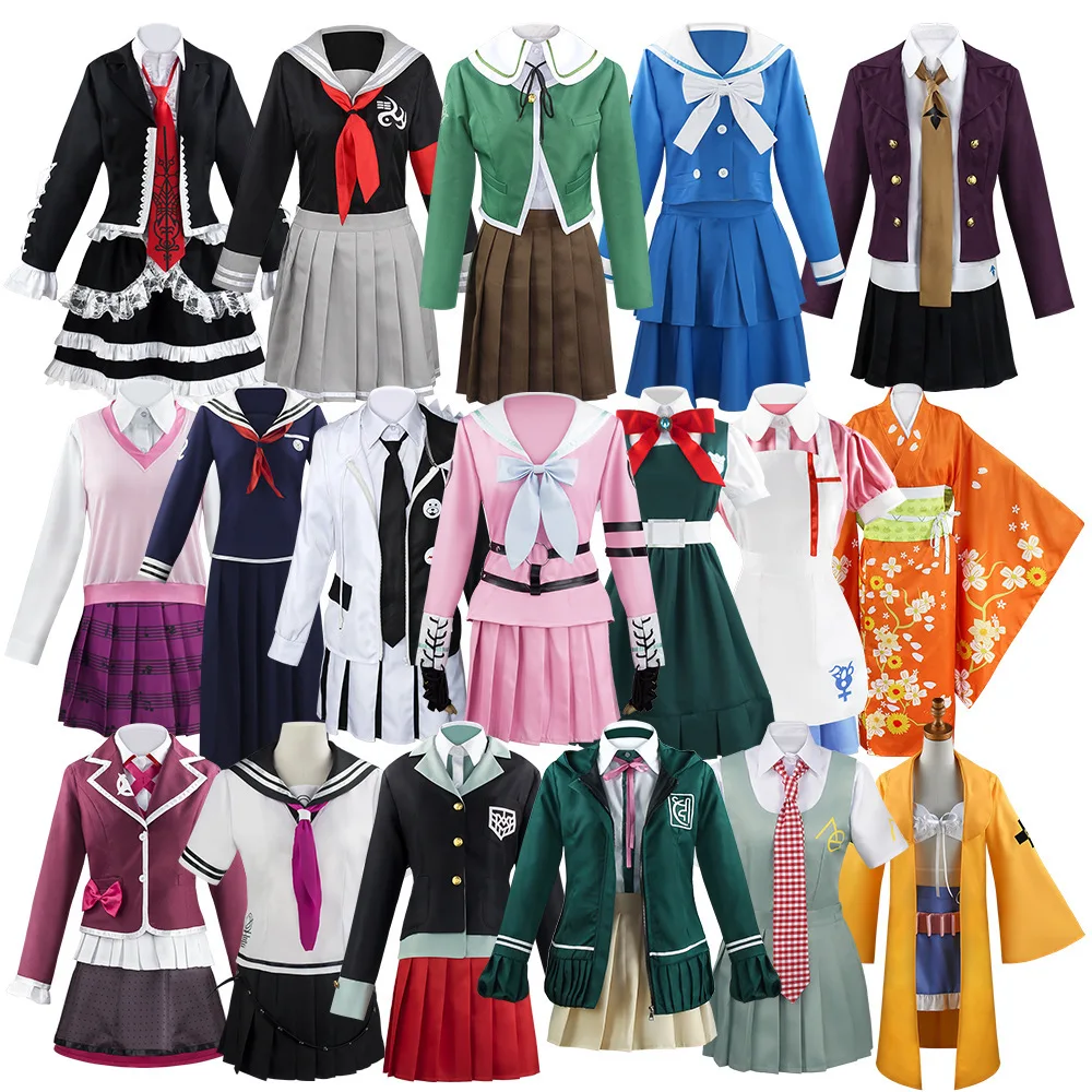 Аниме Danganronpa 2 Kokichi Oma Nanami Chiaki Harukawa Maki Sonia Nevermind Косплей Костюм Школьная форма