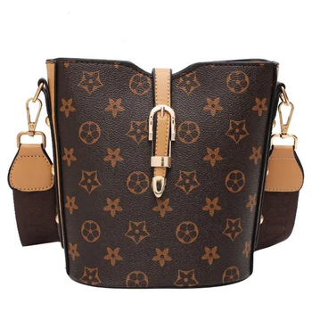 

Fashion Old Flower Series French Crossbody Bags Women Tote Bags Portable European and American Retro Printed PU Shoulder Bag