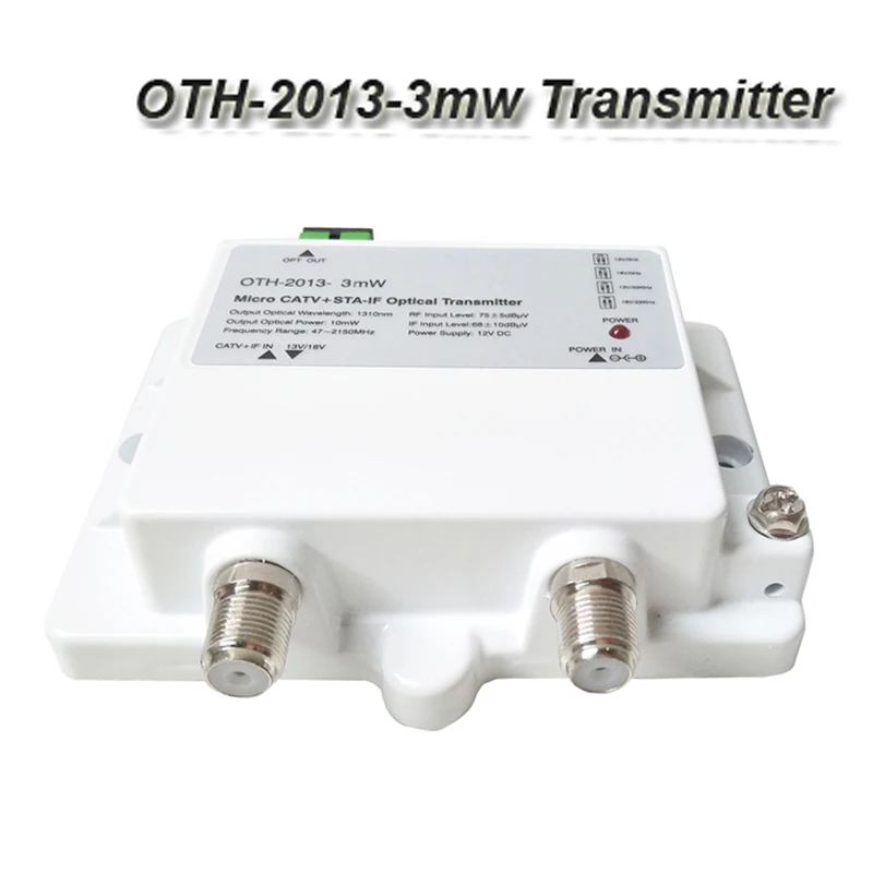 CATV SATV mini optical tansmitter ftth 47-2150MHz 1310nm fibre optique single mode 12V DC 1550nm modulated optical transmitter ftth equipment catv mini 1550nm optical transmitter