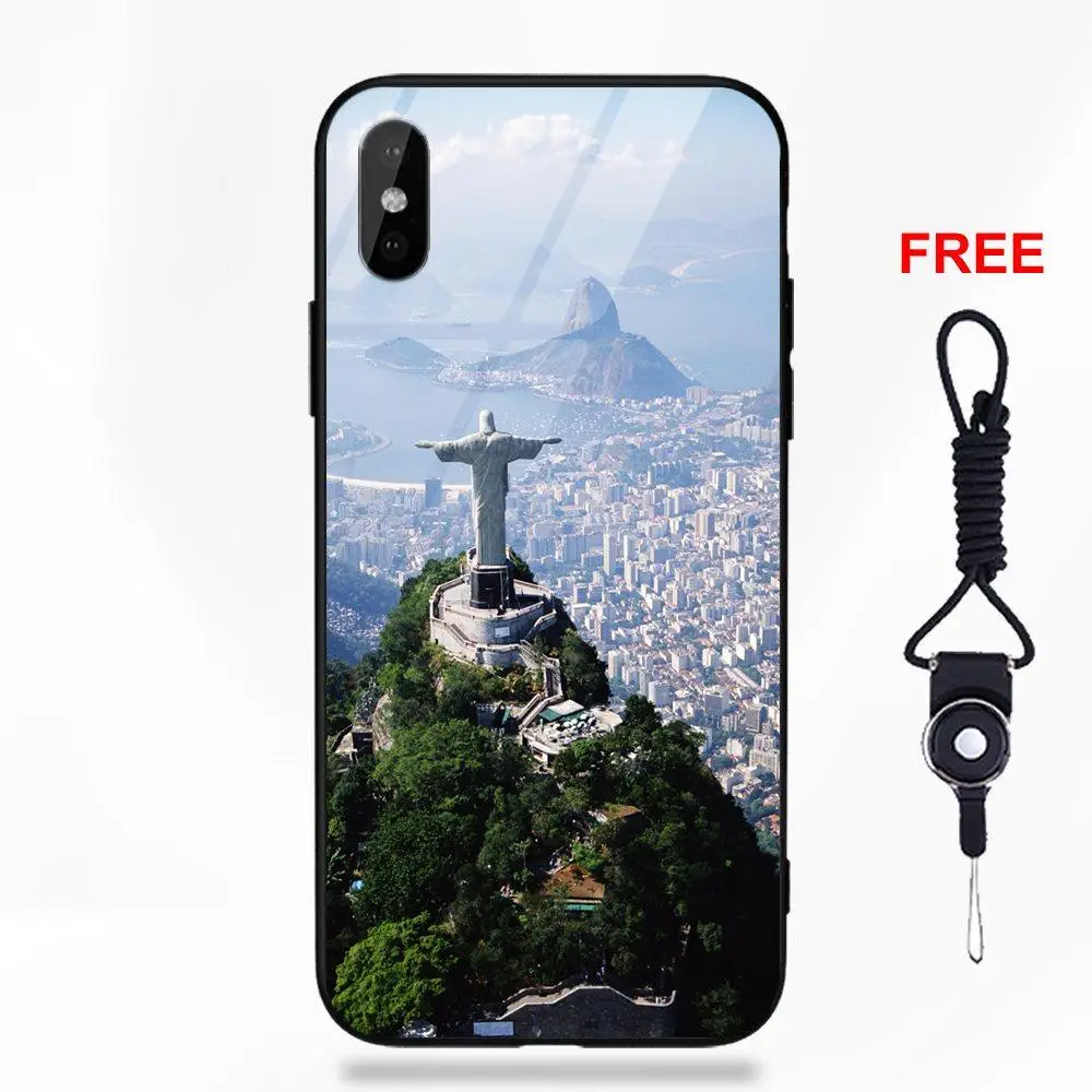 Бразилия Рио-де-Жанейро статуи Иисуса для Apple iPhone 5 5C 5S SE 6 6S 7 8 Plus X XS Max XR