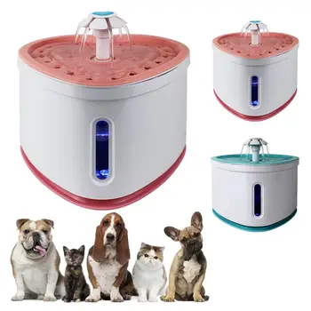 

Pet Water Dispenser Automatic Drinking Fountains For Cats Dogs Small Animals LED Light Visible Window Water 2L Feeder Love Model