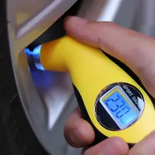 1 шт. Профессиональный цифровой манометр для шин 0-150 фунтов/кв. дюйм для автомобиля, грузовика, велосипеда, с подсветкой, светодиодный, нескользящий(серебристый