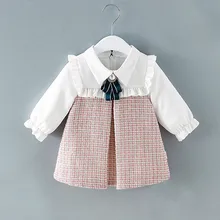 Одежда для новорожденных; одежда для маленьких девочек; одежда для новорожденных; милое Полосатое платье принцессы с длинными рукавами;#4