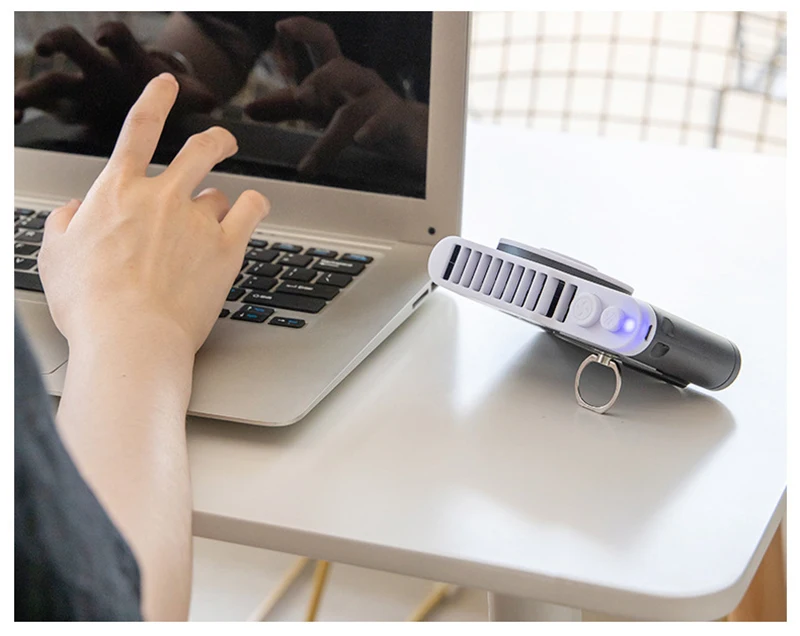 Мини Портативный usb зарядный вентилятор для камеры с подвеской на шею маленький вентилятор с функцией фонарика маленький настольный вентилятор
