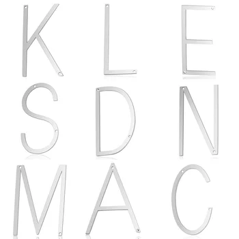 

5 Pieces Stainless Steel Fashion Initial Name Letter Connector Pendant for Necklace Wholesale A-Z 26 Alphabet Charms