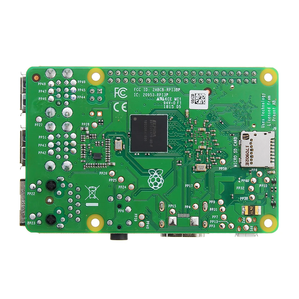 Оригинальная Raspberry Pi 3 Model B+(плюс) материнская плата с BCM2837B0 Cortex-A53(ARMv8) 1,4 ГГц cpu двухдиапазонный беспроводной