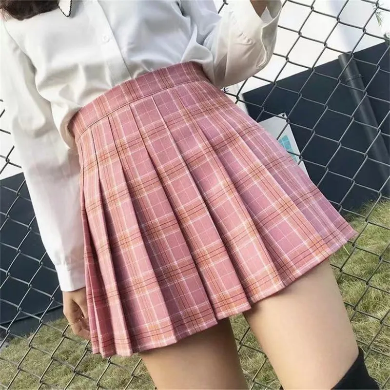 Gonna Moda Gonna A Pieghe A Vita Alta Dolce Ragazze Carine Danza Mini Gonna Cosplay Preppy Uniforme Scuola Gonne Corte Donna Xs-Xl