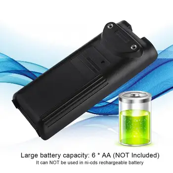 

NEW power bank box Battery Case for Radio IC-F3/F22/A6/V82/V8/IC-24/IC-U82/ Large Capacity(6*AA) power Black