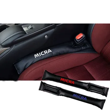 

2pcs Faux Leather Fillers Spacer Filler Slot Plug Car Seat Gap Pad for Nissan Micra Car Accessories