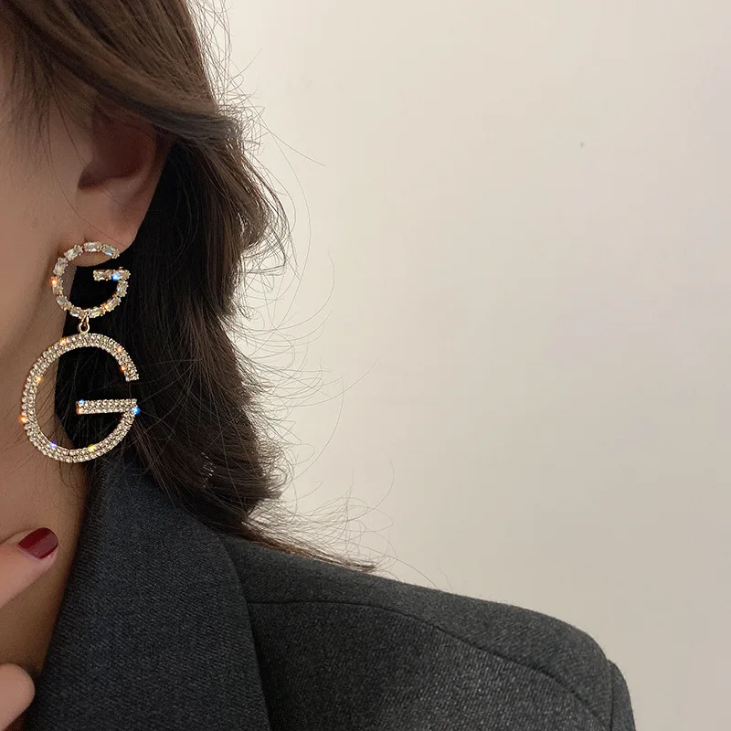 Korean Fashion Big Letter G Jewelry Earrings GG Charming Drop Earrings For Female Designer Party Wedding drop earrings dangle earrings